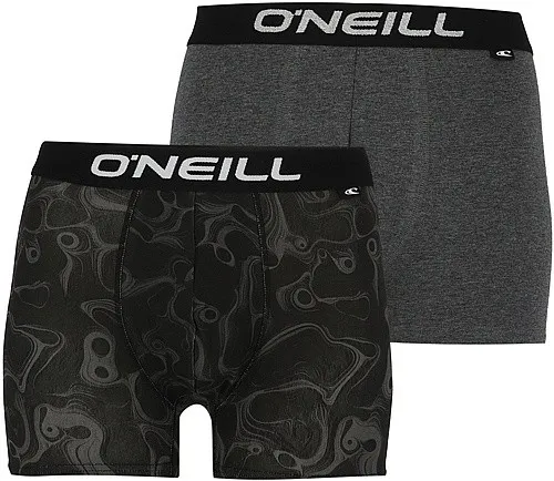 CALZONCILLOS O'NEILL BOXERS 901062 PAINT & PLAIN 2 PACK  BLACK ANTHRACITE MEL  MEN´S