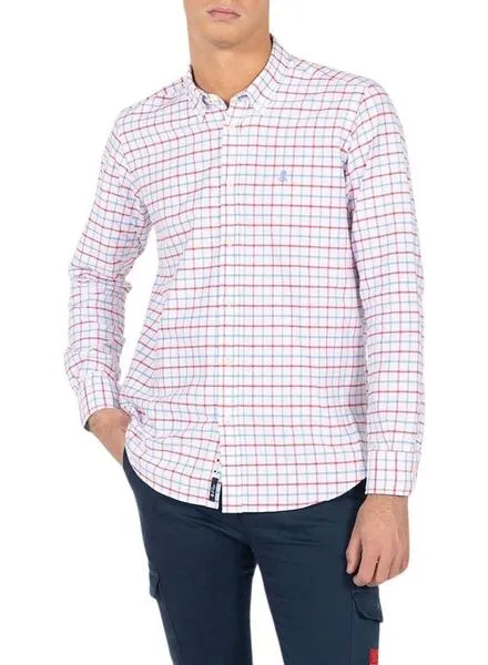 Camisa El Pulpo Cuadros Bicolor Rosa Para Hombre