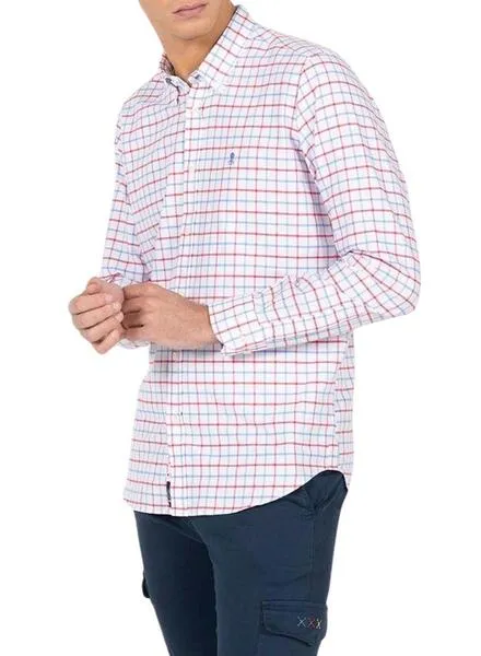 Camisa El Pulpo Cuadros Bicolor Rosa Para Hombre