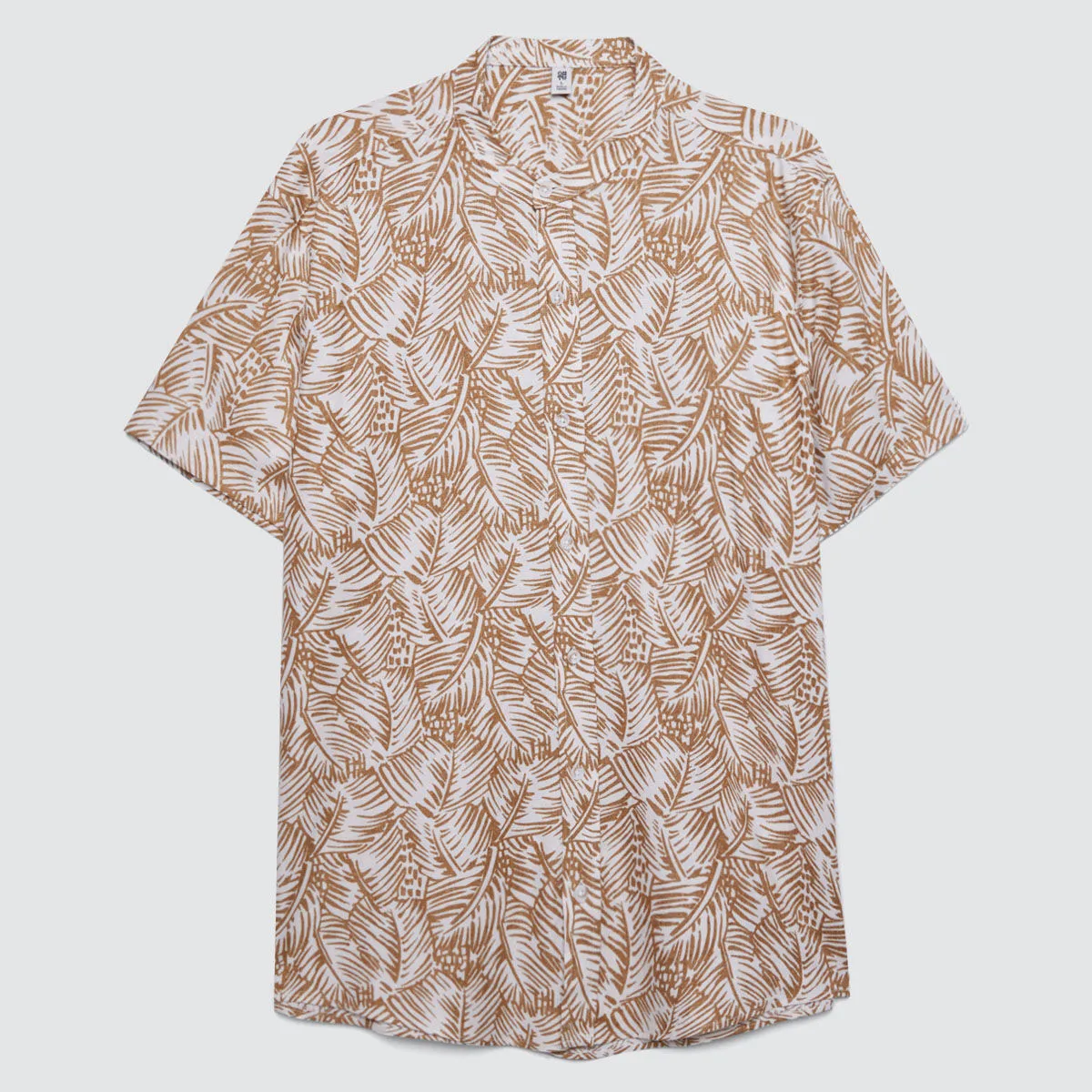Camisa Estampada Con Cuello Mao