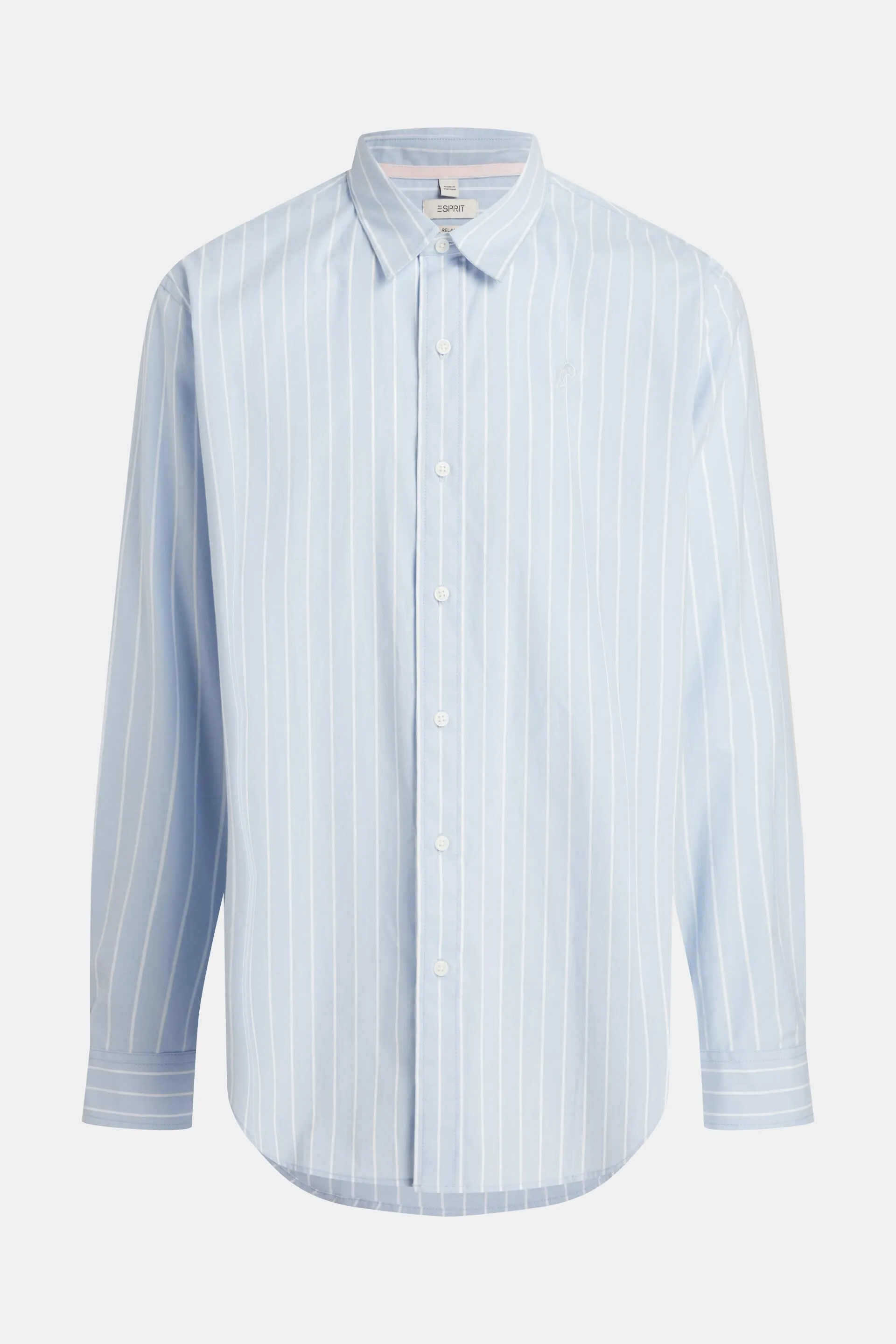 Camisa holgada de popelina con diseño a rayas