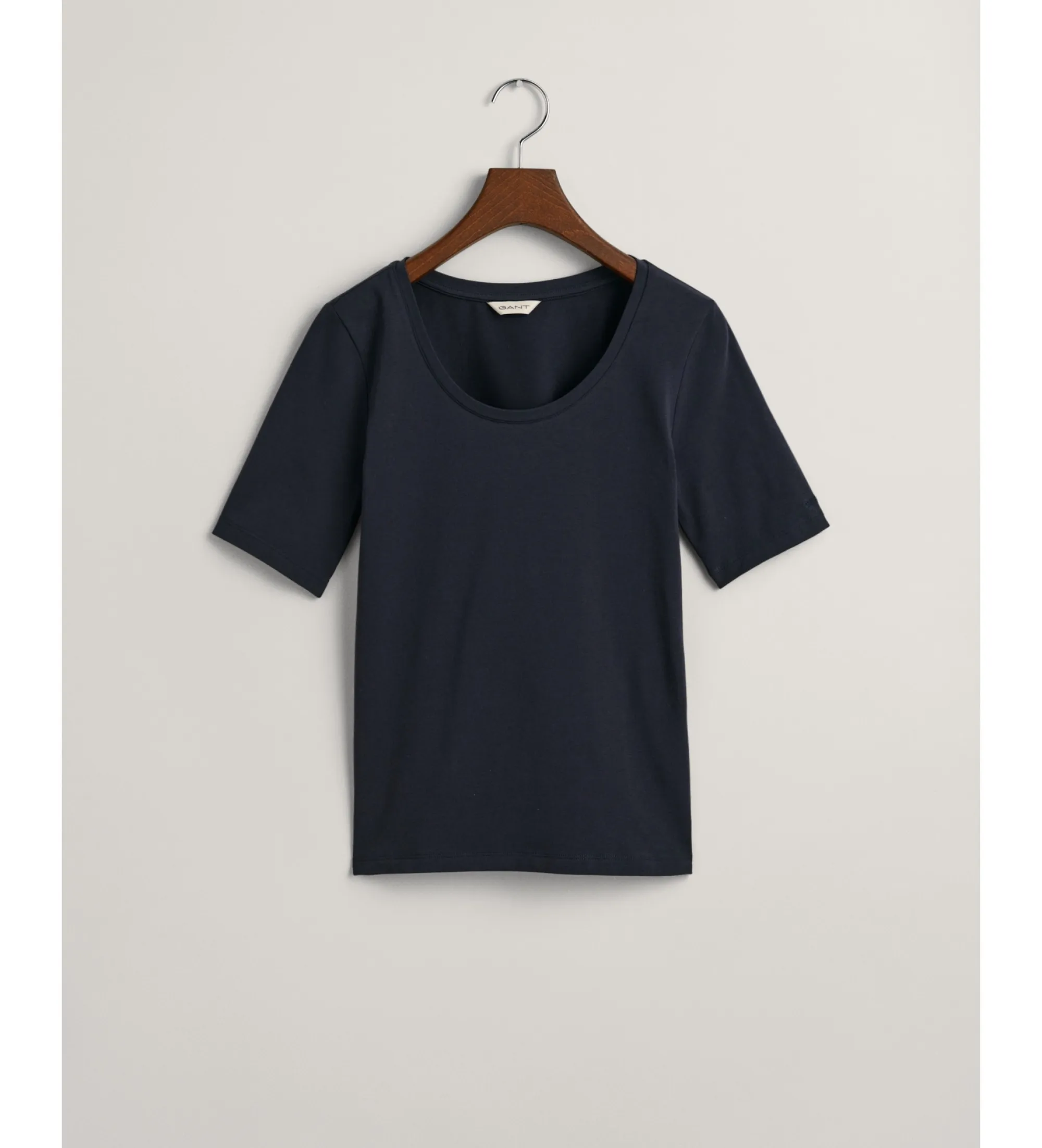 Camiseta con escote redondo marino