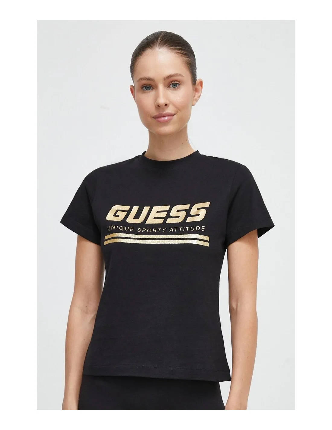 Camiseta con logotipo frontal de Guess