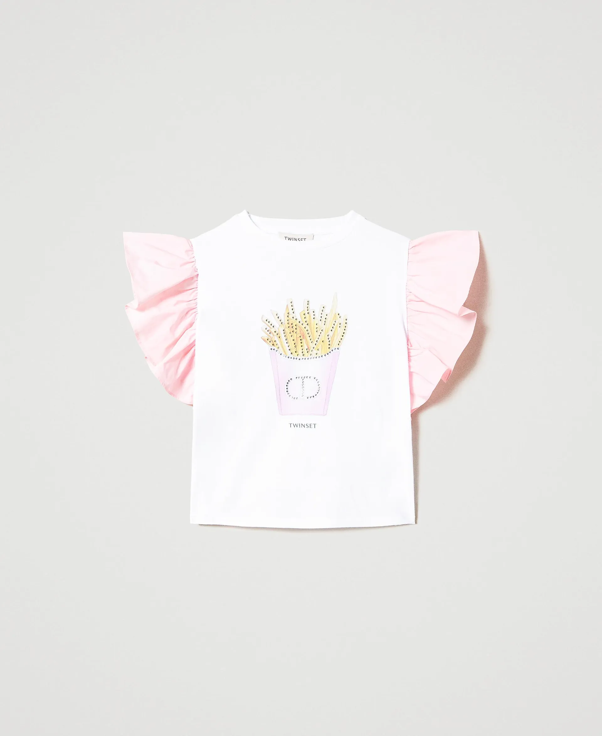 Camiseta con mangas de tafetán