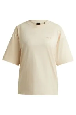 Camiseta de algodón con logo bordado