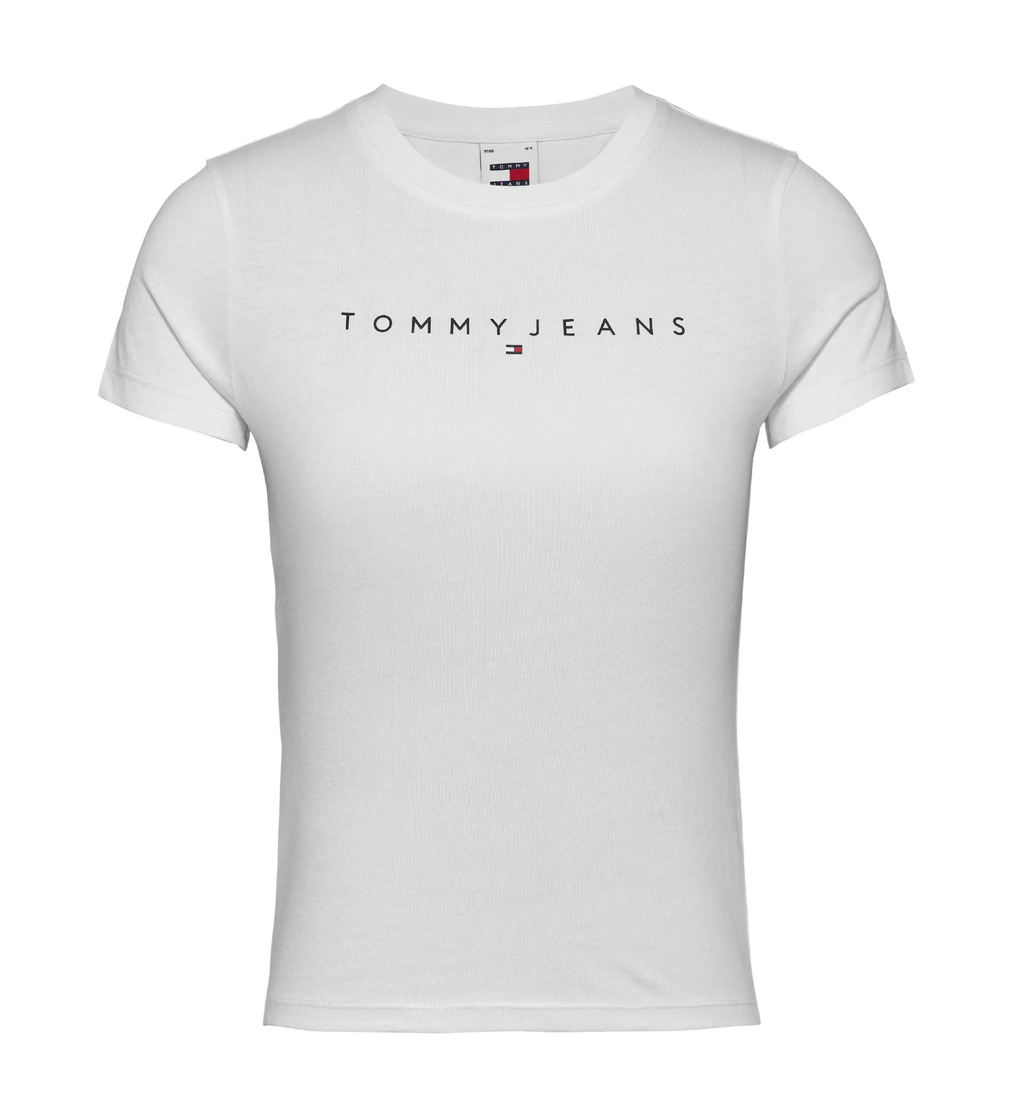 Camiseta de corte slim con logo blanco