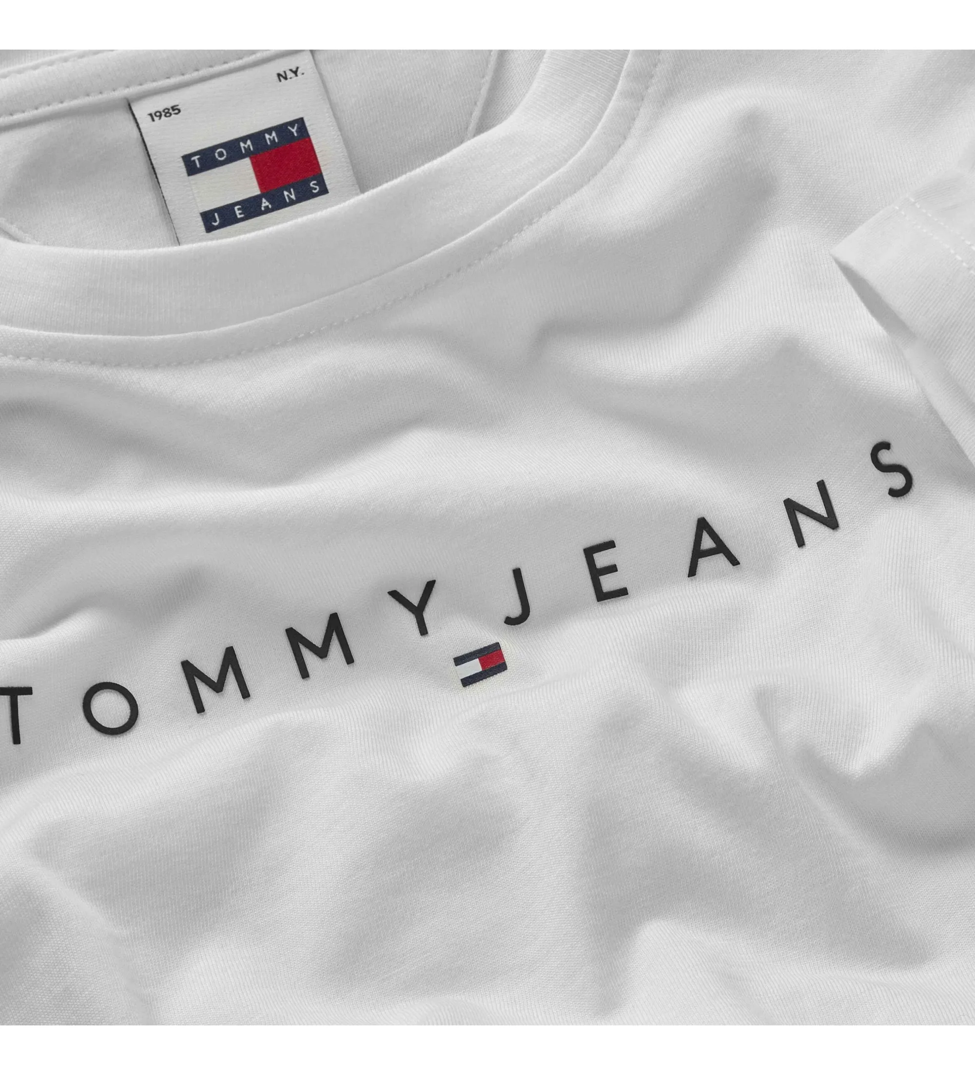 Camiseta de corte slim con logo blanco
