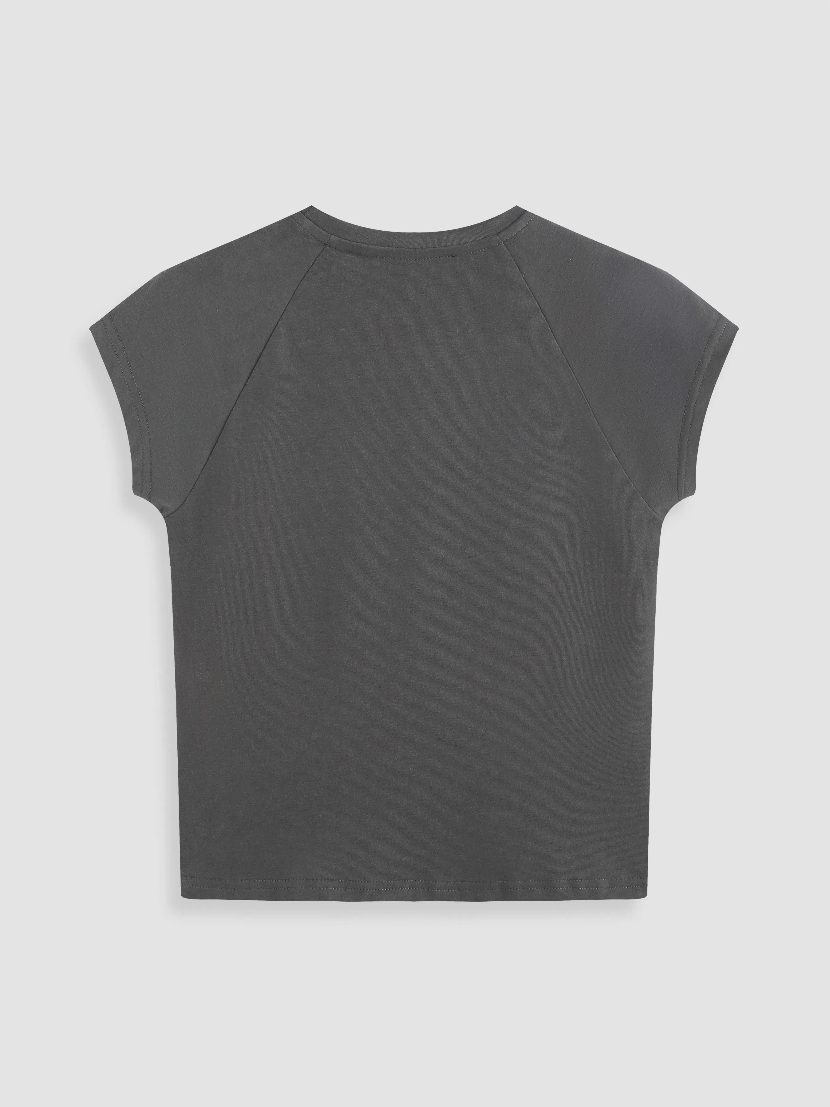 Camiseta de manga corta con gráfico de cuello redondo de jersey