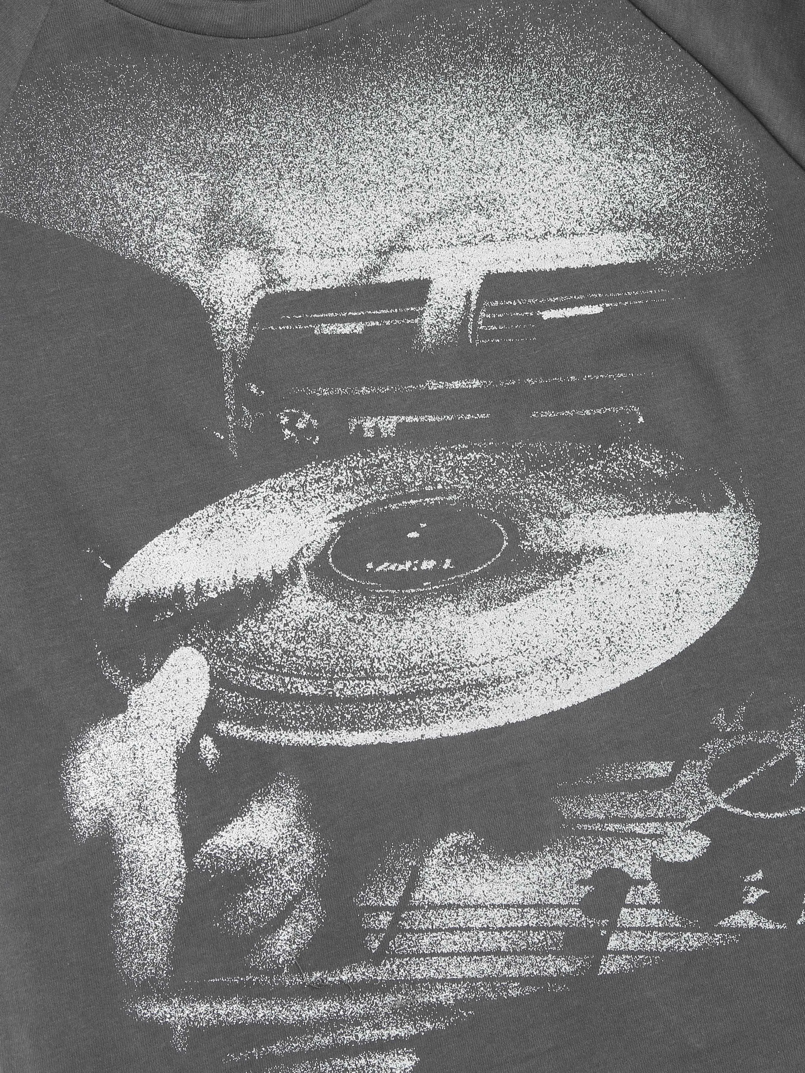 Camiseta de manga corta con gráfico de cuello redondo de jersey
