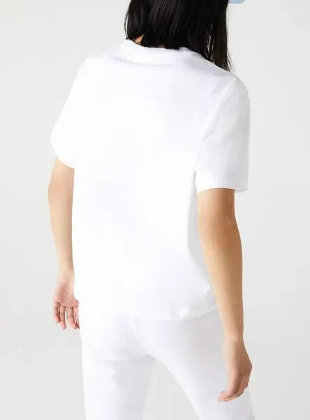 Camiseta Lacoste Oversized Blanco para Mujer