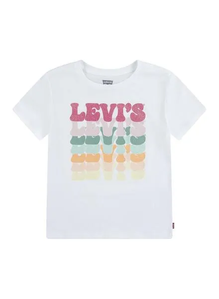Camiseta Levis Retro Blanco Para Niña