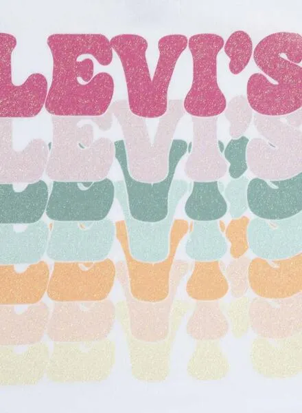 Camiseta Levis Retro Blanco Para Niña