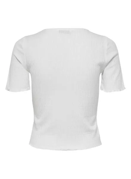 Camiseta Only Emma Blanco Para Mujer