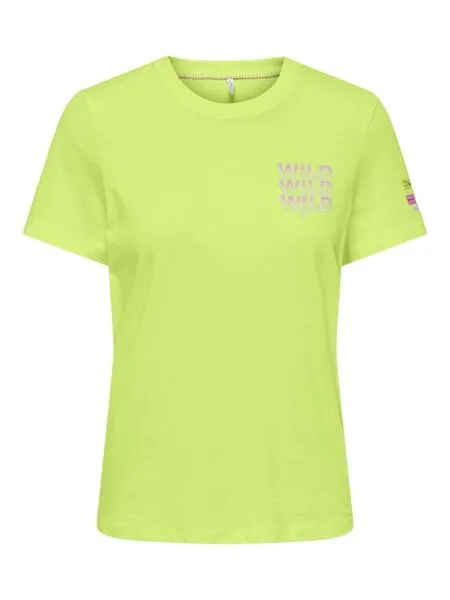 Camiseta Only Jen Amarillo para Mujer