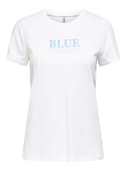 camiseta only lava blanco para mujer