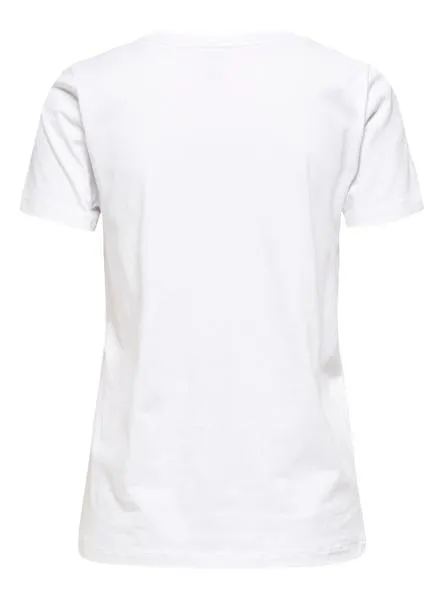 camiseta only lava blanco para mujer