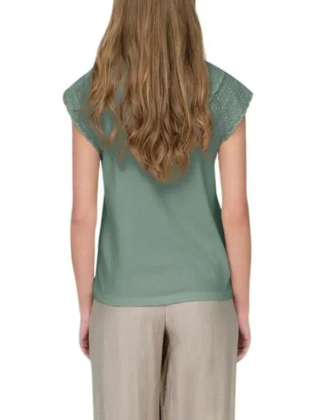 Camiseta Only Xiana Verde Para Mujer
