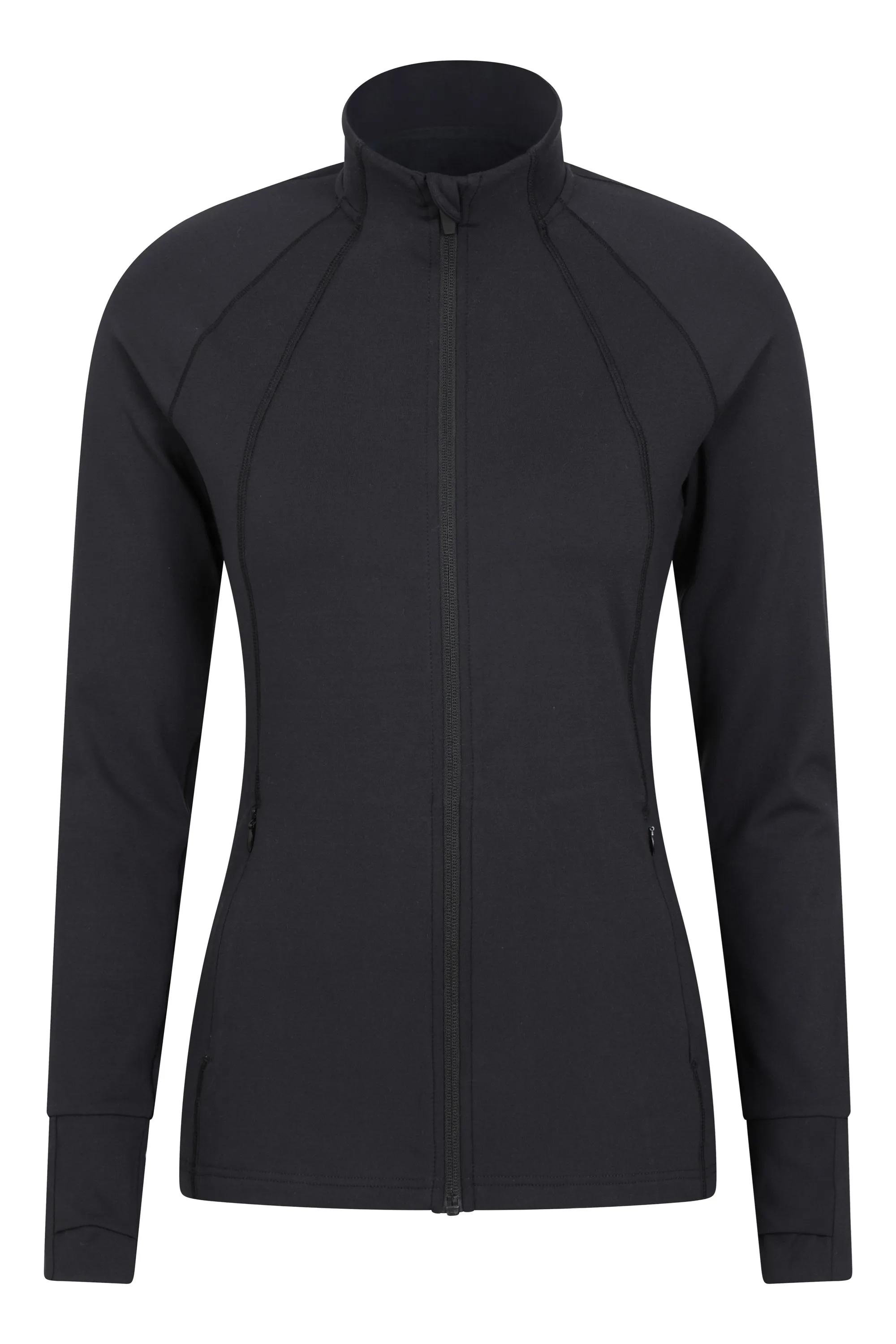 Capa intermedia deportiva entallada reciclada para mujer