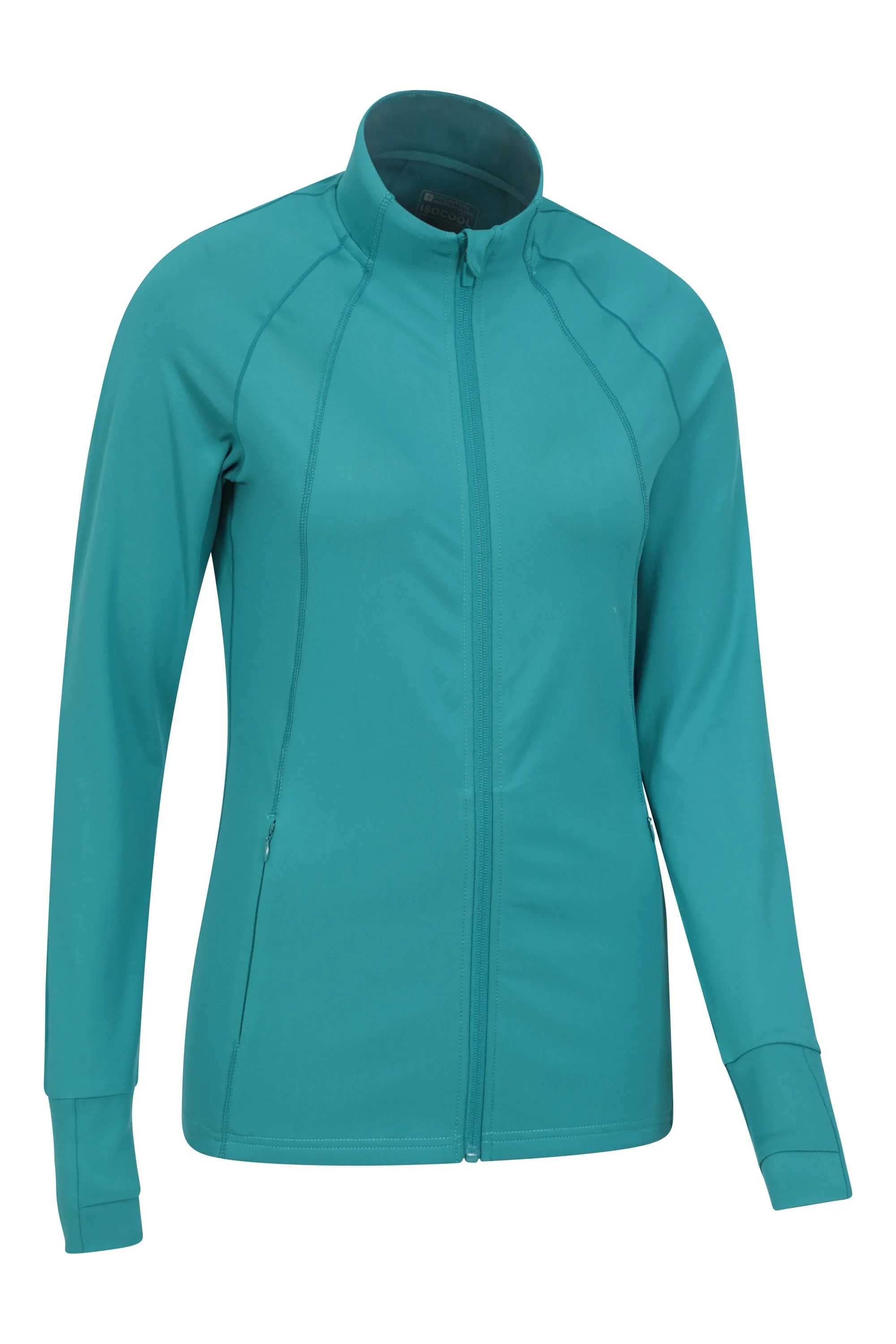 Capa intermedia deportiva entallada reciclada para mujer