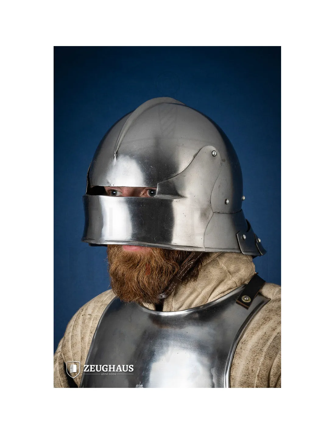 Casco Sallet Alemán S. XV, acero pulido (1,6 mm.)
