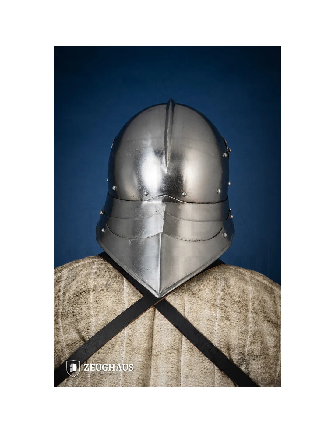 Casco Sallet Alemán S. XV, acero pulido (1,6 mm.)
