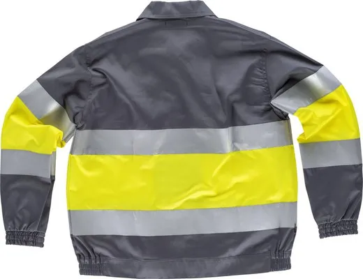 Cazadora con 2 cintas de Alta Visibilidad Gris / Amarillo