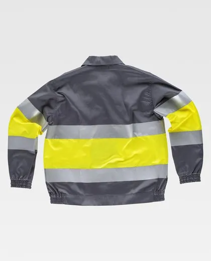 Cazadora con 2 cintas de Alta Visibilidad Gris / Amarillo