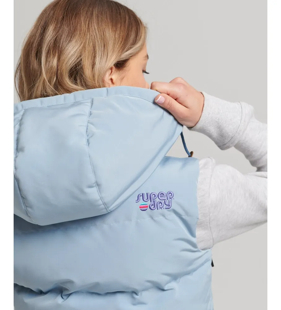 Chaleco con capucha Vintage Everest azul