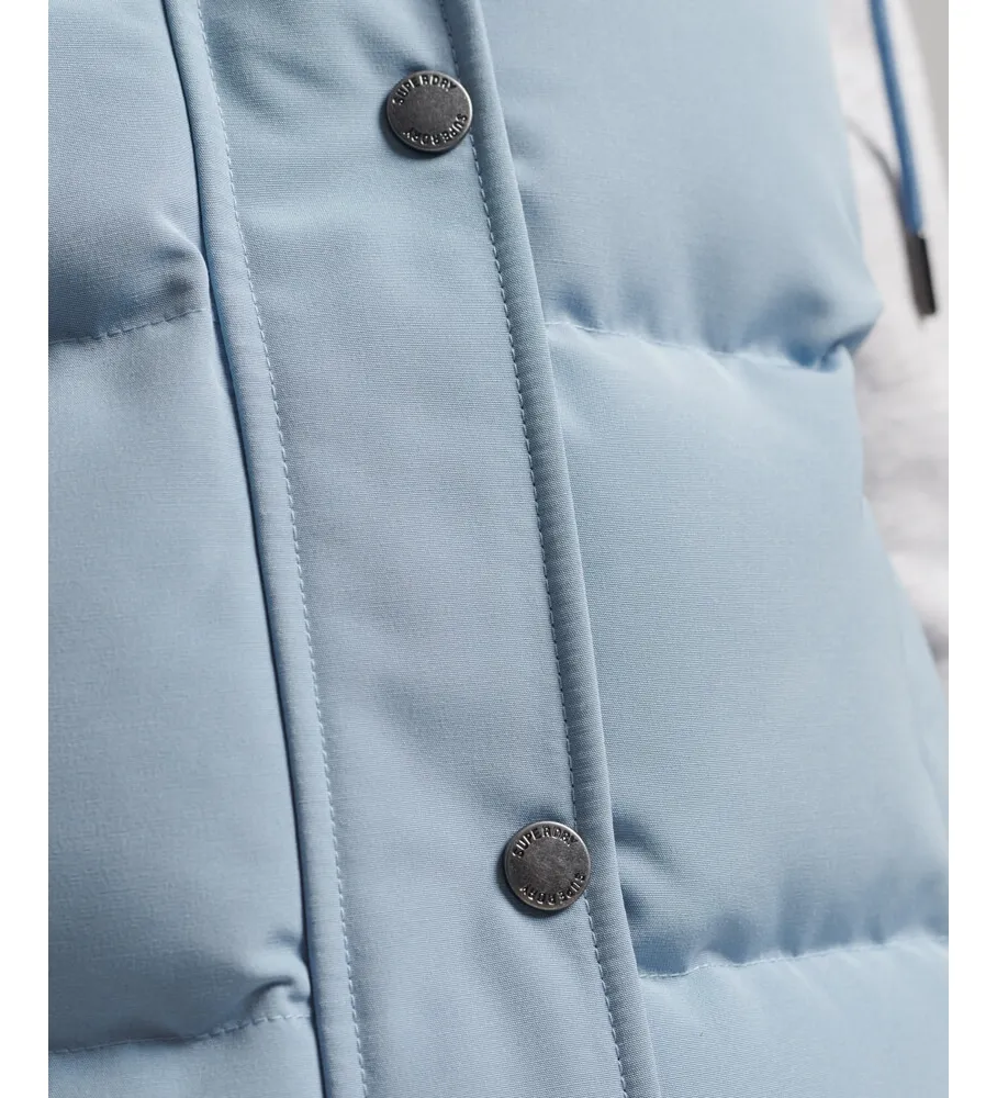 Chaleco con capucha Vintage Everest azul