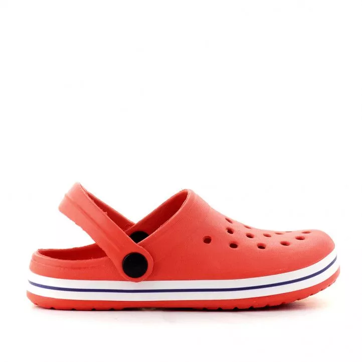 chanclas QUETS!  rojas con línea negra
