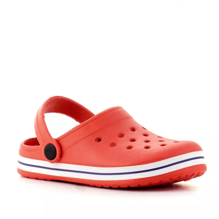 chanclas QUETS!  rojas con línea negra