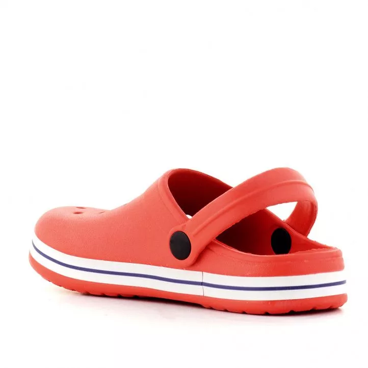 chanclas QUETS!  rojas con línea negra