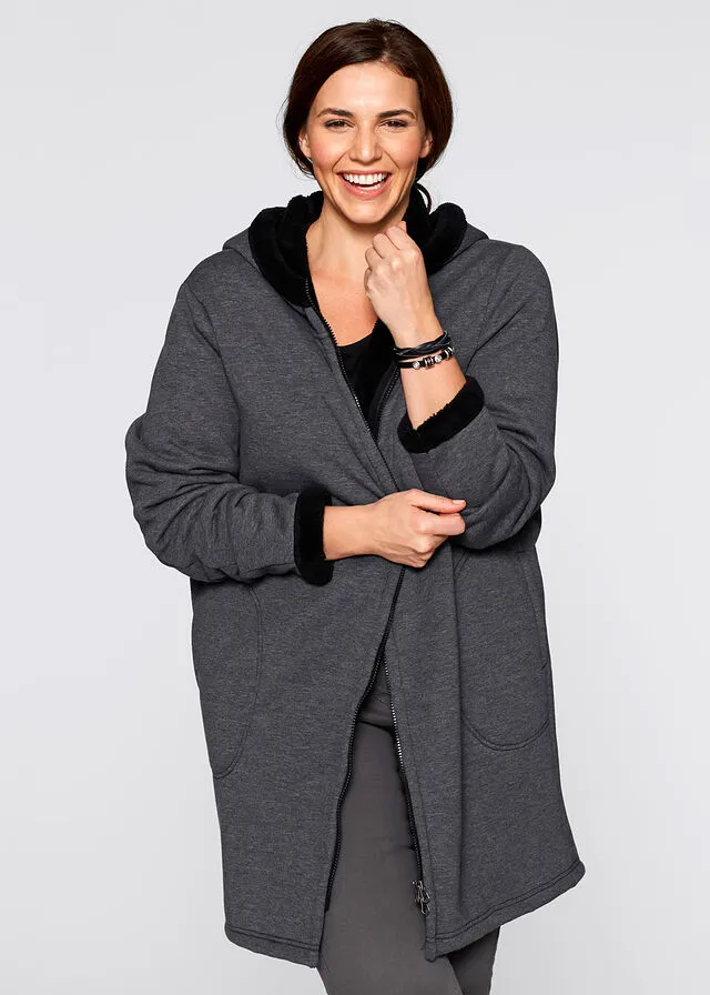 Chaqueta de chándal con pelo Negro