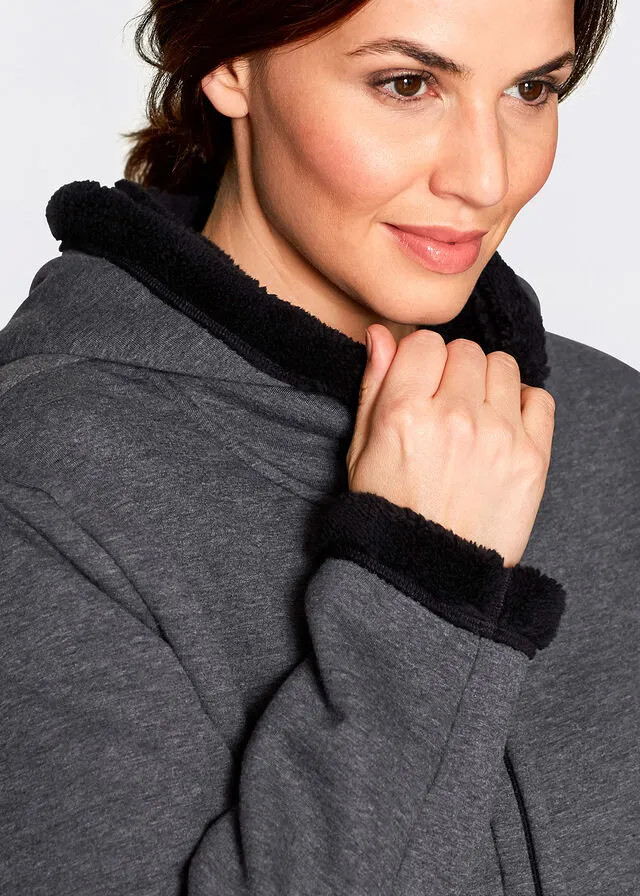 Chaqueta de chándal con pelo Negro