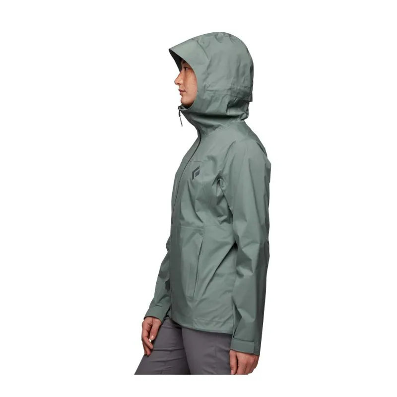 Chaqueta impermeable para mujer Black Diamond Stromline Stretch Rain Shell (Laurel Verde)
