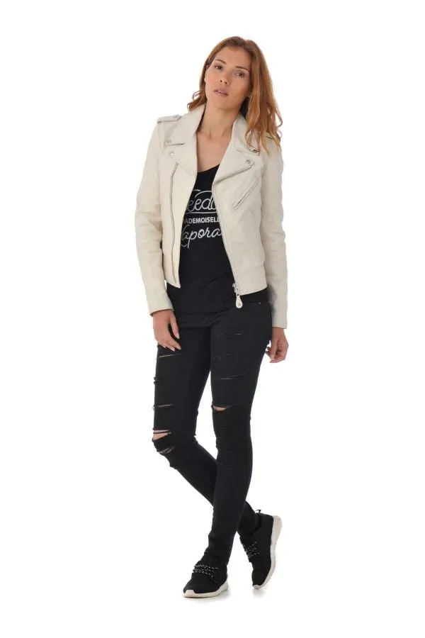 Chaqueta Mujeres Schott Lcw1601D White