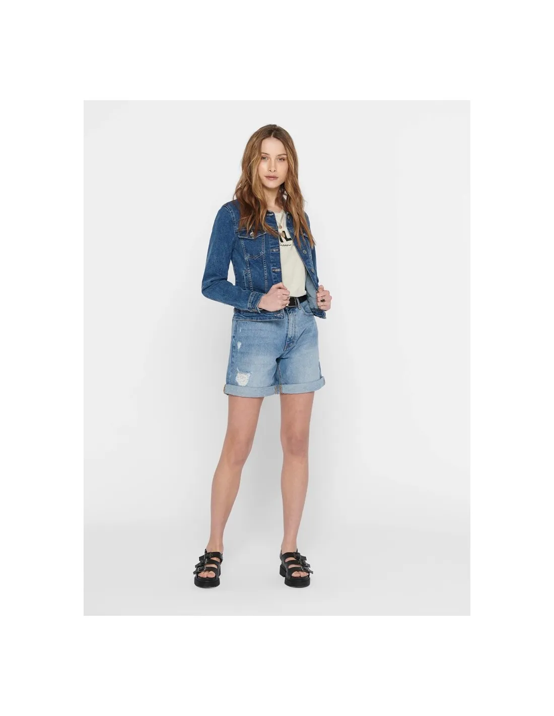 Chaqueta vaquera ajustada de Only