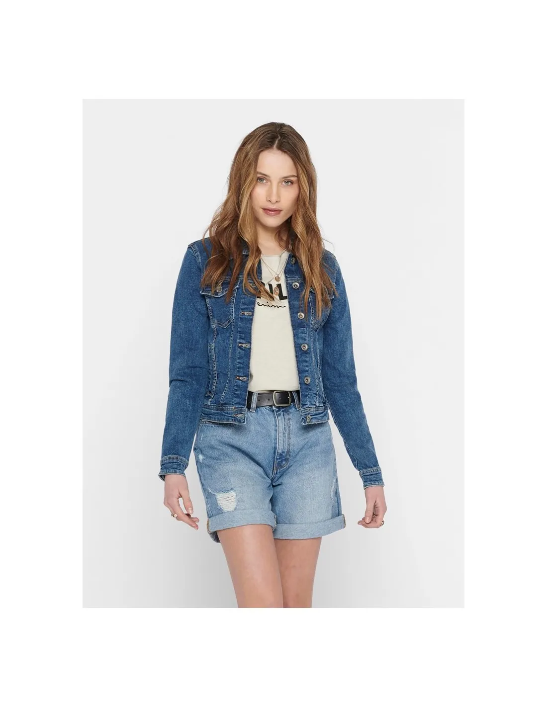 Chaqueta vaquera ajustada de Only