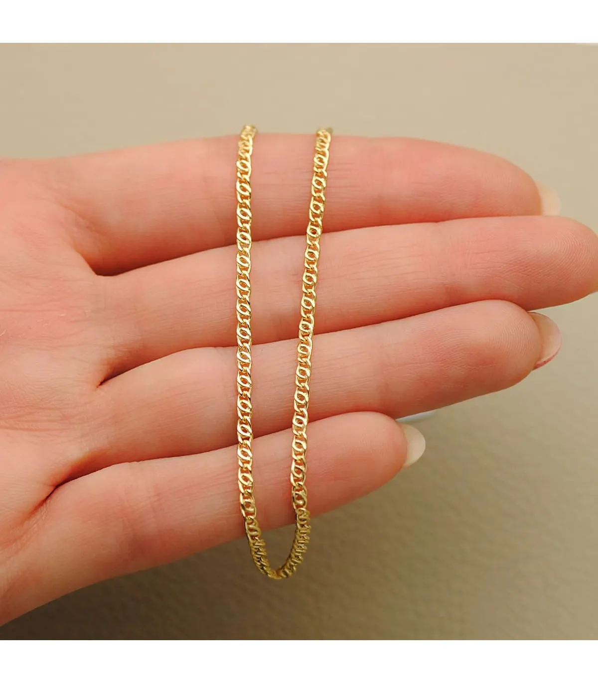 Chaîne Marine Or Jaune 18K 2 mm 45cm
