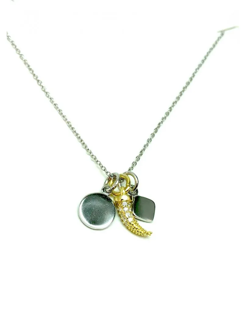 COLLARES DE PLATA CON COLMILLO Y OTROS DIJES MUY DE MODA Y TENDENCIA BISUTERIA FINA ONLINE Y MADRID