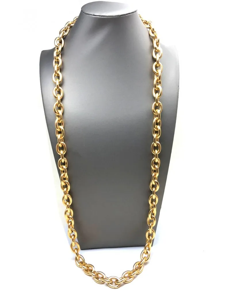 COLLARES MUJER LARGOS BAÑO ORO, CADENA ESLABON MODA