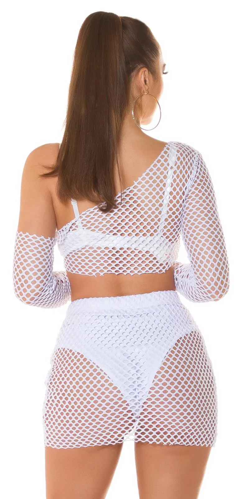 Conjunto dos piezas de red blanco