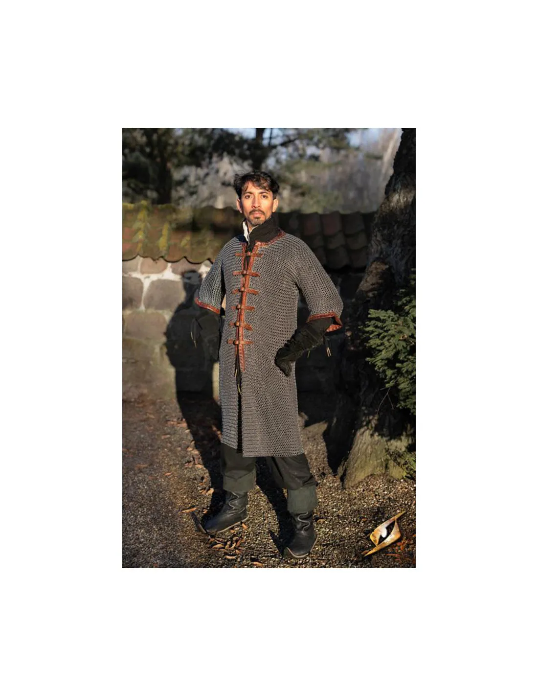 Cota de malla de Soldado de la Corte Real, acabado natural