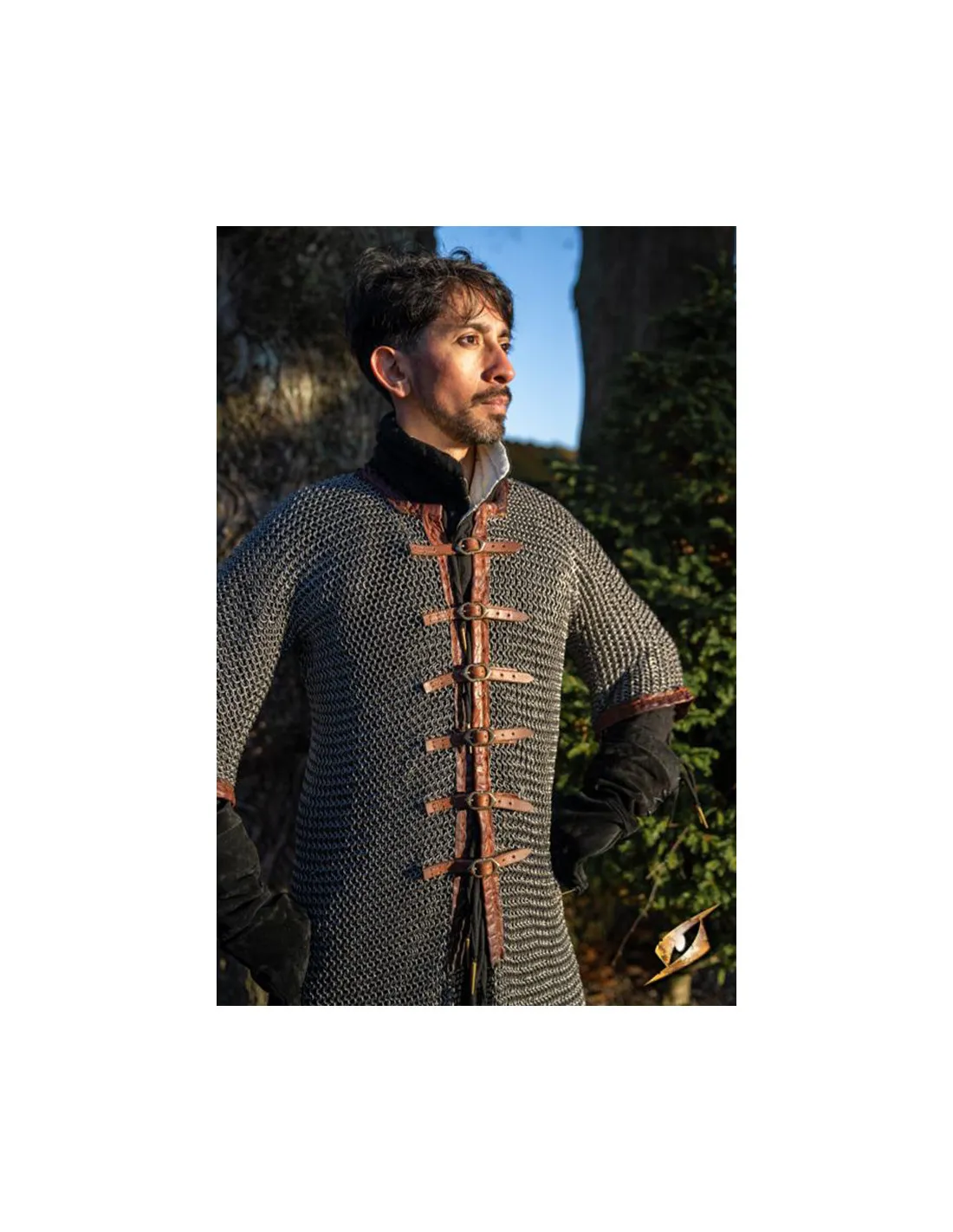 Cota de malla de Soldado de la Corte Real, acabado natural