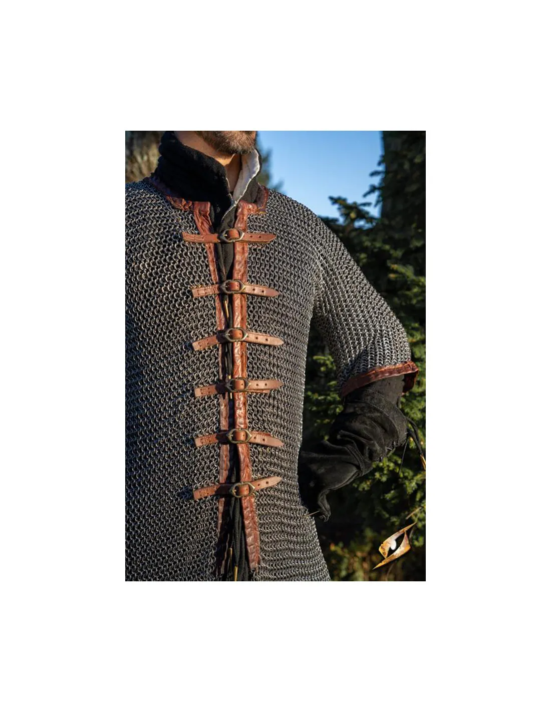 Cota de malla de Soldado de la Corte Real, acabado natural