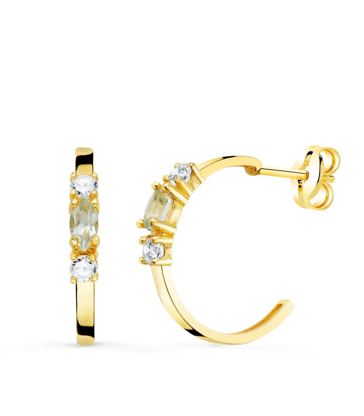 CRéOLES PARADISE OR JAUNE 18K AIGUEMARINE