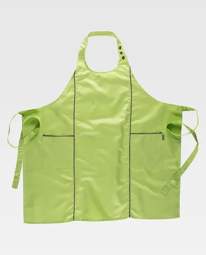 Delantal con peto 90x90 Vivo a contraste Verde Lima