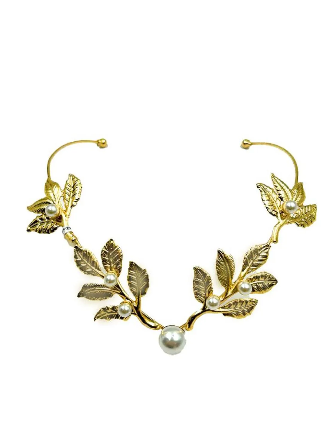 DIADEMAS MUJER DORADAS DE FIESTA Y BODA CON PERLAS PARA LA FRENTE