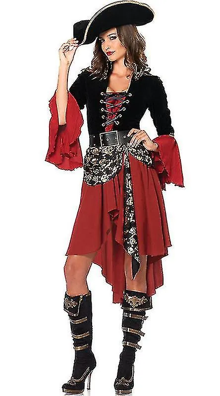 Disfraz de Capitán Pirata para Mujeres, Disfraz de Fantasía