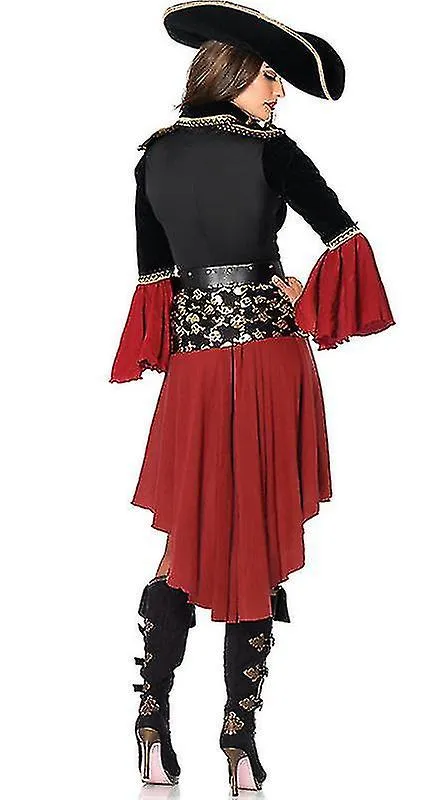 Disfraz de Capitán Pirata para Mujeres, Disfraz de Fantasía